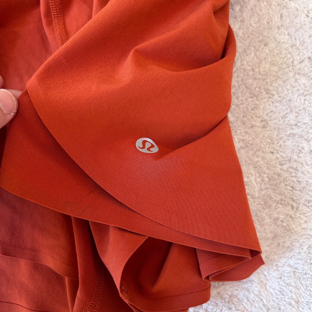 Lululemon Track That High-Rise Lined Short 3 Rust Orange LW7DKOS XS READ - Picture 2 of 7